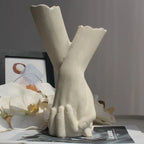 Lovers' Hands Ceramic Vase