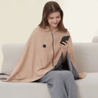 CozyTherm Wear USB Heating Blanket to Wear | 150 × 85 cm | 3 Temperature Levels | Machine Washable & Portable