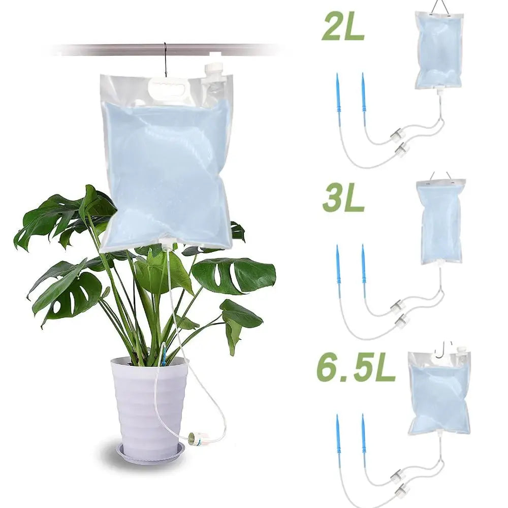 Floriva Plant Watering Bag | Up to 30 Days Automatic Drip Irrigation | With Valve & 1 m Hose | 2–6.5 L