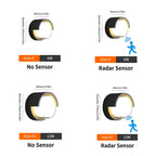 LED Wall Light LumoGuard | With Radar Motion Sensor | 6W/12W | Warm & Cold White | IP66 Waterproof