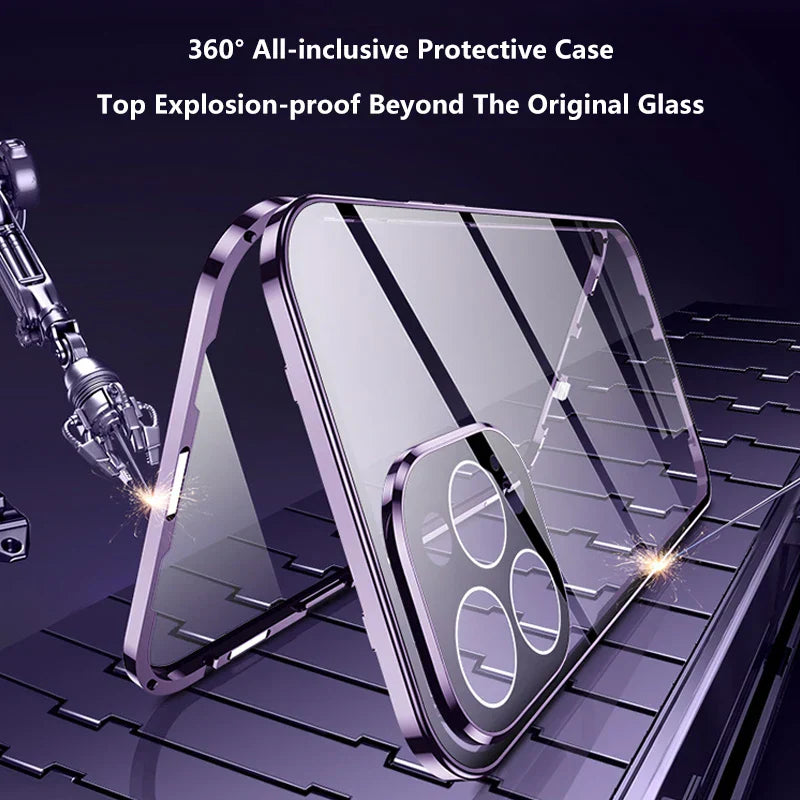 Invisible Shield Full Cover Anti-Peep Privacy Magnetic Phone Case