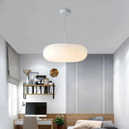 Modern Cream Pendant Lamp in Simple Chandelier Style with Warm LED Lighting
