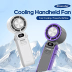 CoolityGo Handheld Fan with Ice-Cool Technology | 100 Speed Levels | 3600mAh Battery | Foldable & Ultraleight