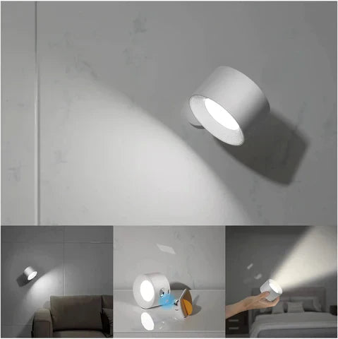 Spotlight Wireless Wall Lamp - 360° Rotation, Dimmable, Rechargeable Wall Light
