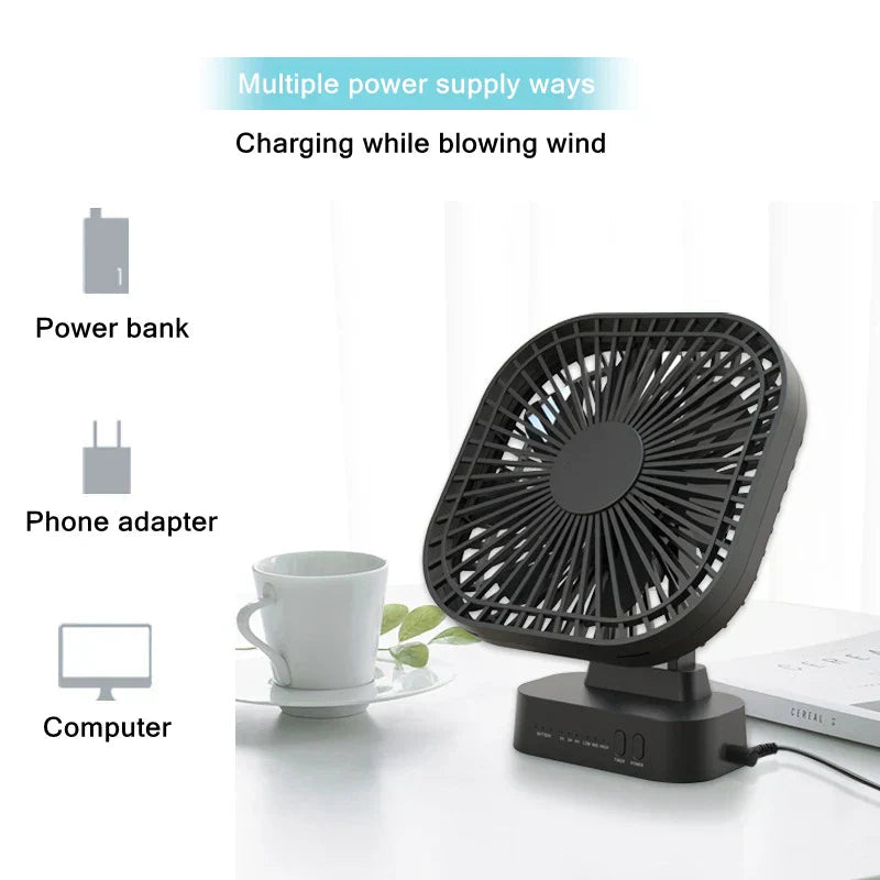 BreezePro Fan | Compact & Cordless | 38 Hours Runtime | Flexible and Quiet