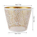 Metal lampshade with gold pattern