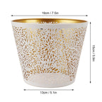 Metal lampshade with gold pattern
