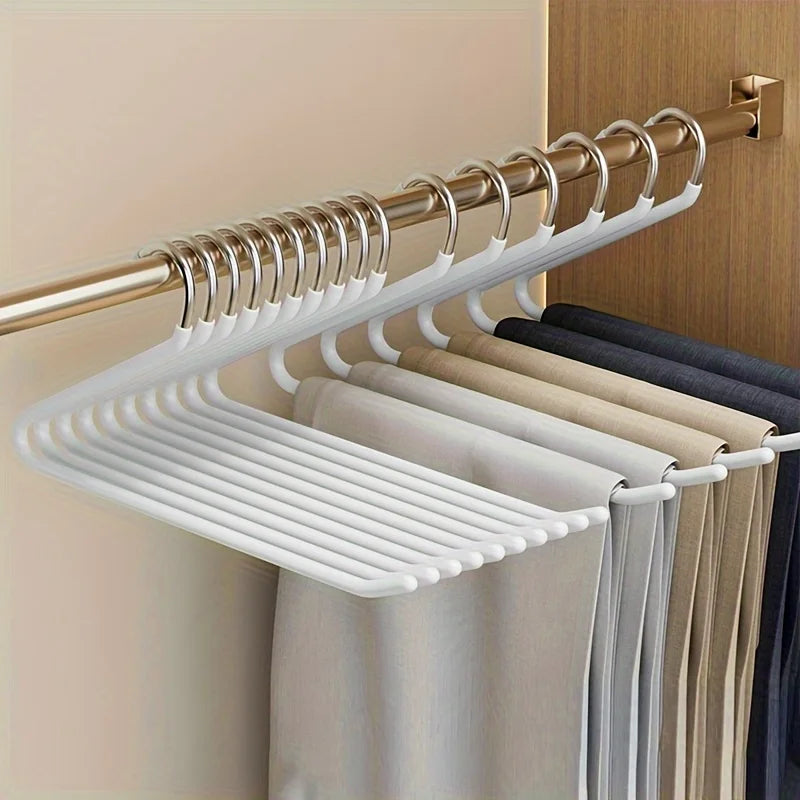 Clothoria | Open Pants Hangers | Space-Saving & Stable | Metal with Anti-Rust Coating