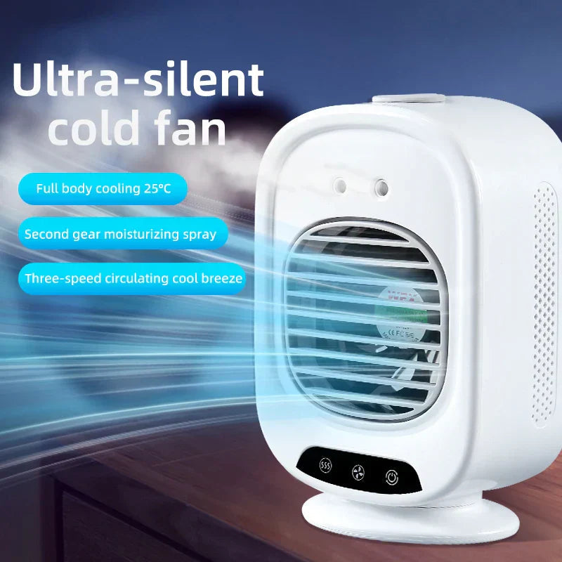 CoolAir Breeze | 3-in-1 Fan & Humidifier | Compact and USB-powered | 7 Color Mood Light