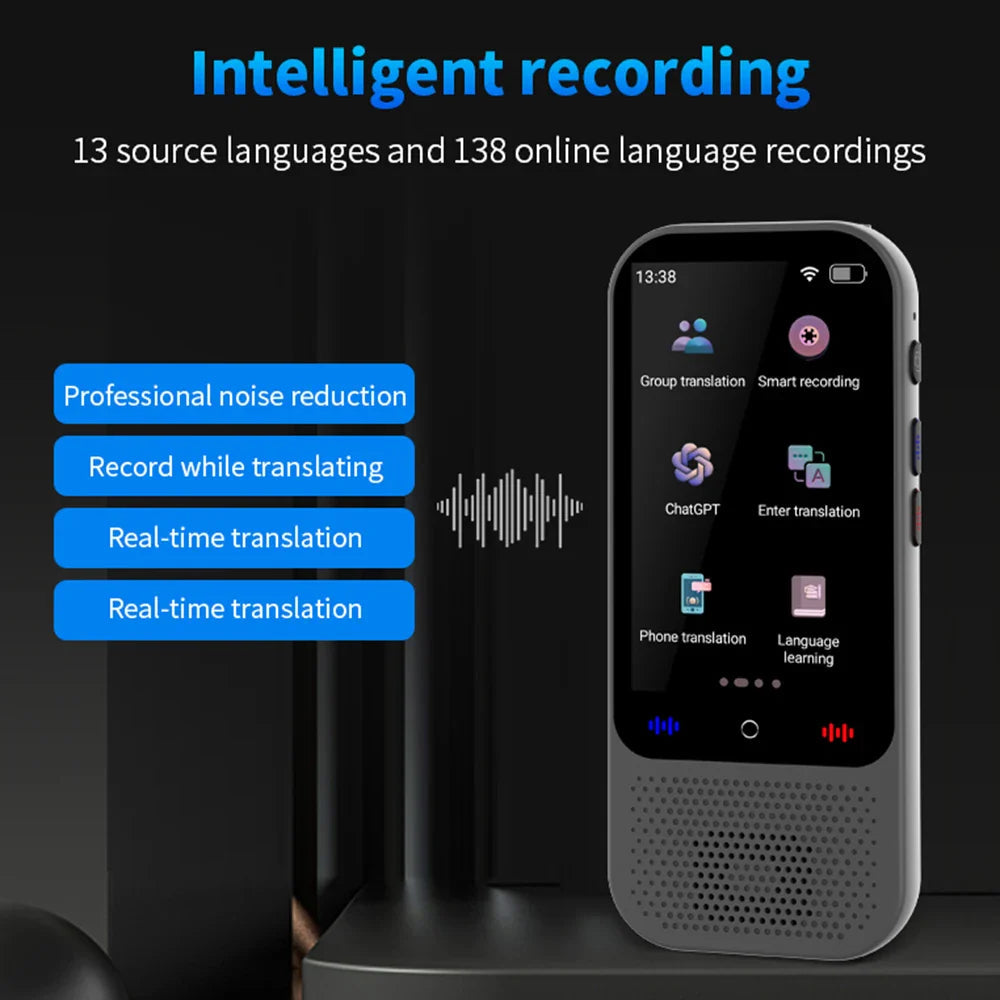 Portable Voice Translator Device with 138 Languages and Offline Support