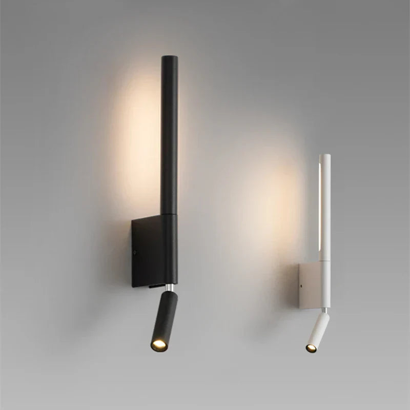 Modern LED wall lamp for bedroom, adjustable wall light in hotel style