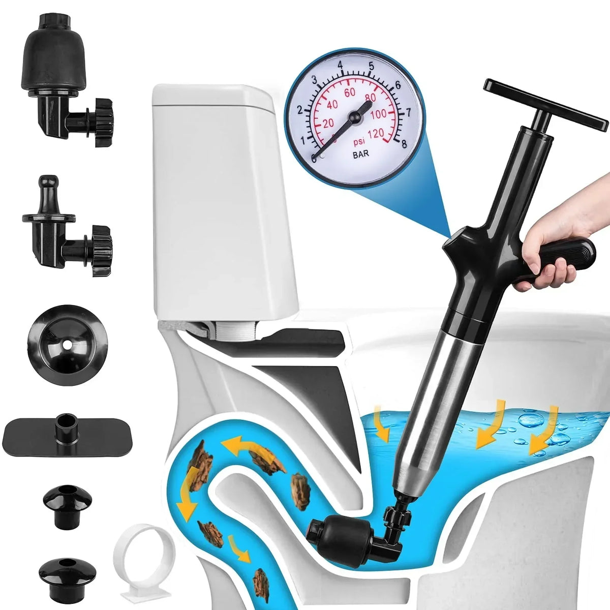 Drain Zap Instant No-Mess Toilet Unclogger