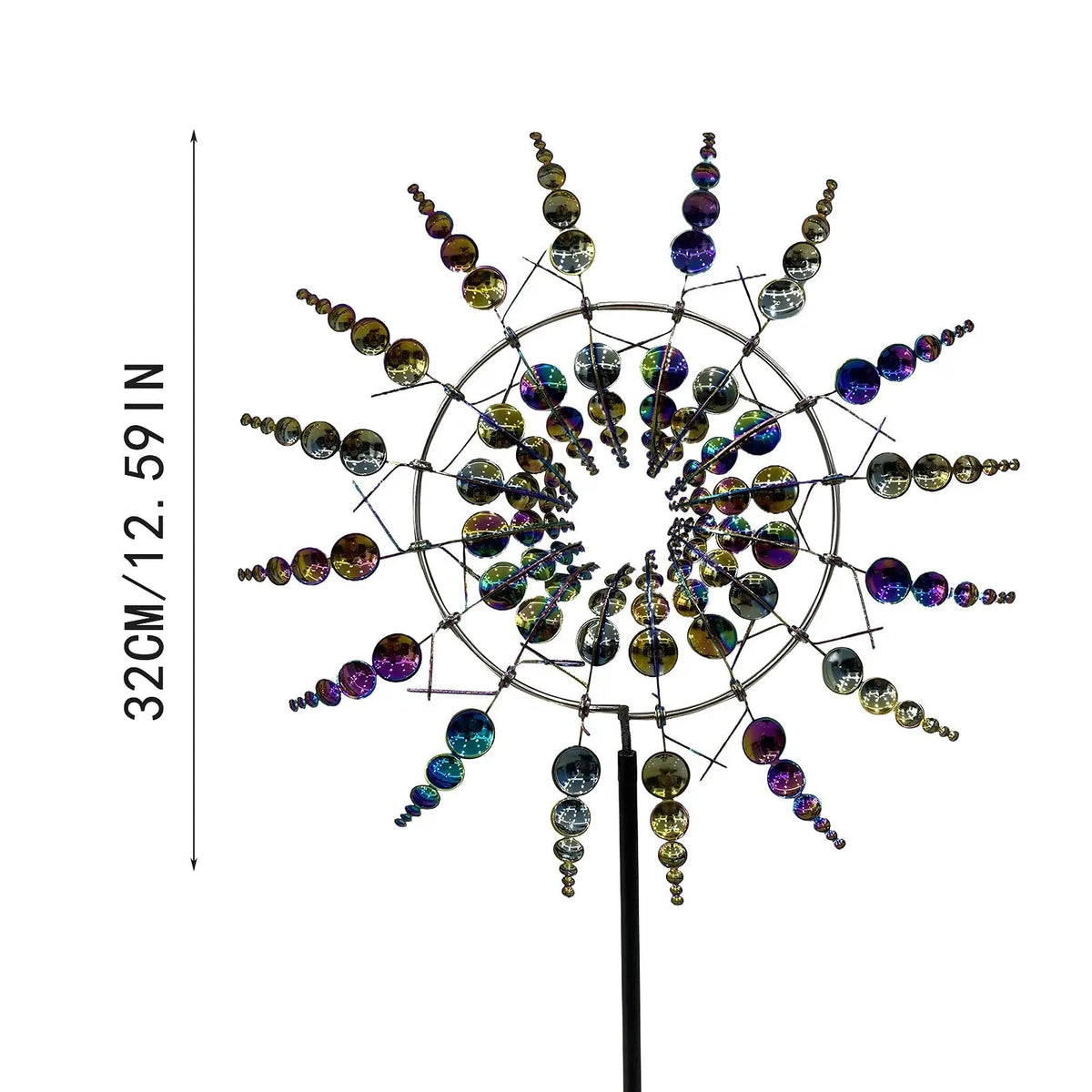 Unique Solar-Powered Kinetic Metal Windmill Spinner - Magical Wind Collectors for Patio, Garden, Lawn Outdoor Decoration