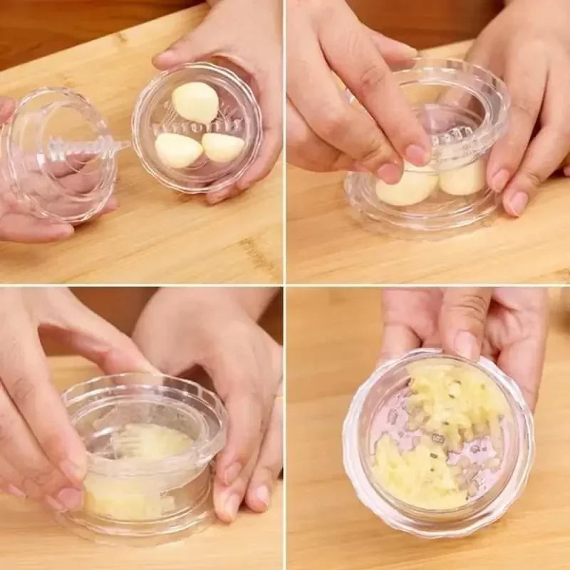 GarliQ Mini Chopper | Rotating Mechanism | Compact & Manual | For Herbs & Garlic