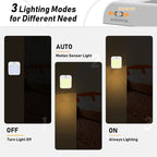 Sensilux Mini LED Night Light | With Motion Sensor | Warm & Cool White | For Hallway, Bedroom & Bathroom