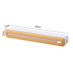 Film dispenser with knife for easy cutting of food and aluminum foil