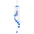 Klangverve Wind Chime "Air Kiss" | Romantic Sound Games with Butterfly & Bell | 55 cm Metal Decor for Garden, Balcony & Window