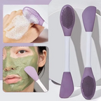 Double Head Silicone Face Mask Brush and Facial Pore Cleaner