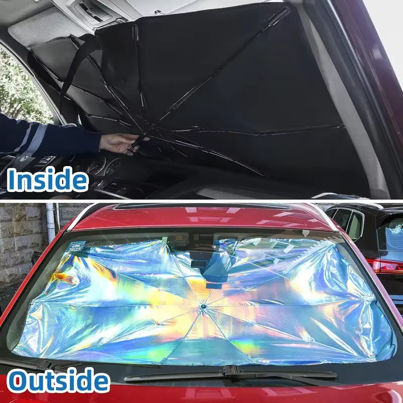 Windshield Sun Shade Umbrella – Foldable UV-Blocking Car Sunshade to Keep Interior Cool & Protected