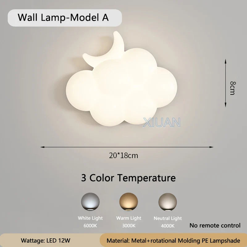WhiteCloud Lamp – Stylish LED Wall Lighting for Children
