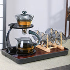 Smooth Arch Glass Magnetic Teapot Set