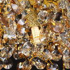Long Crystal Pendant Chandelier | Nordic LED Island Light with Remote Control (G9)