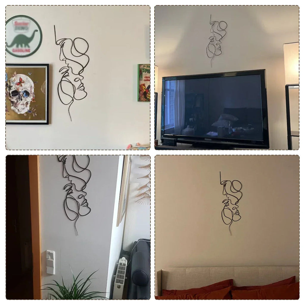 Black Metal Wall Art | Abstract Wall Sculpture