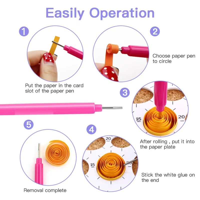 Quilling Paper Tool Set with Slotted Pen, Tweezers, Needle Pins, and Craft Accessories – 7, 6, or 12 Piece Kit