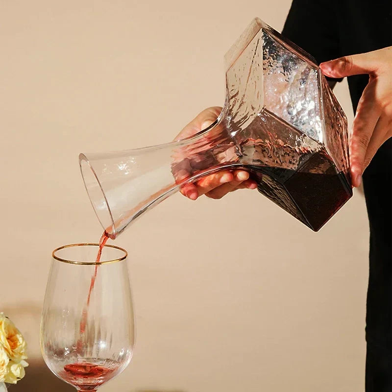 Irregular Crystal Glass Wine Decanter