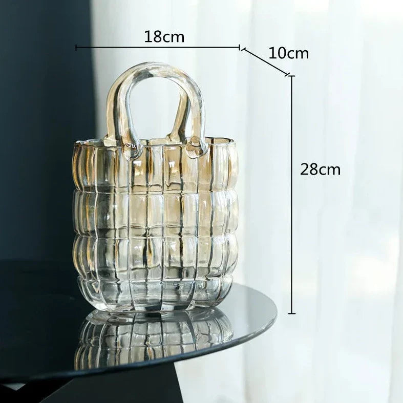 Glass Bag Vase