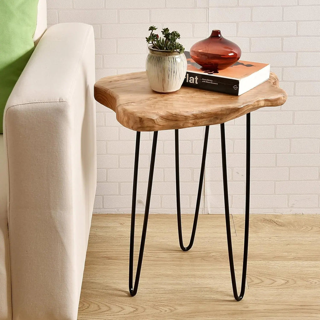 Natural Wooden Side Table