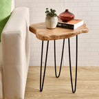 Natural Wooden Side Table