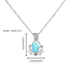Mystic Moon Glow Lotus Necklace
