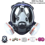 Full Face Respirator Mask with Anti-Fog Lens and Industrial Gas Filters
