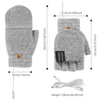 USB rechargeable warm wave heated gloves