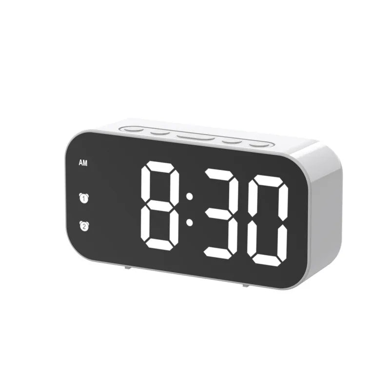 Modern LED alarm clock with temperature display and dual alarm function – Perfect for bedroom, office, and as stylish nightstand decoration