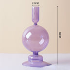 Lilac Candle Holder made of Glass
