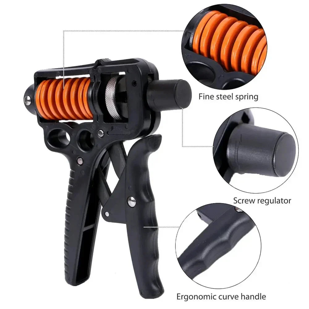 Adjustable 5-165kg Heavy Grip Strengthener - Finger Expander for Arm, Wrist, and Forearm Training