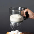 Bakina Flour Sieve semi-automatic | Double sieve with squeeze handle | Fine mesh for baking & powdered sugar | Set of 2
