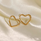 Elegant Heart Hoop Earrings