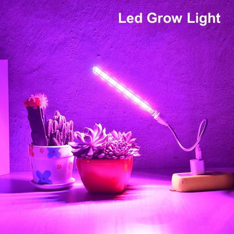 LED Plant Light GrowNova FlexLight | USB Plant Light 5V | Full Spectrum with Flexible Arm | For Indoor Greenhouse & Hydroponics
