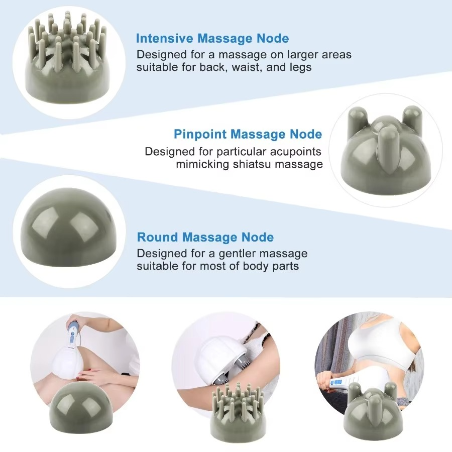 Handheld Electric Percussion Massager with Dual Vibration for Full Body Relief