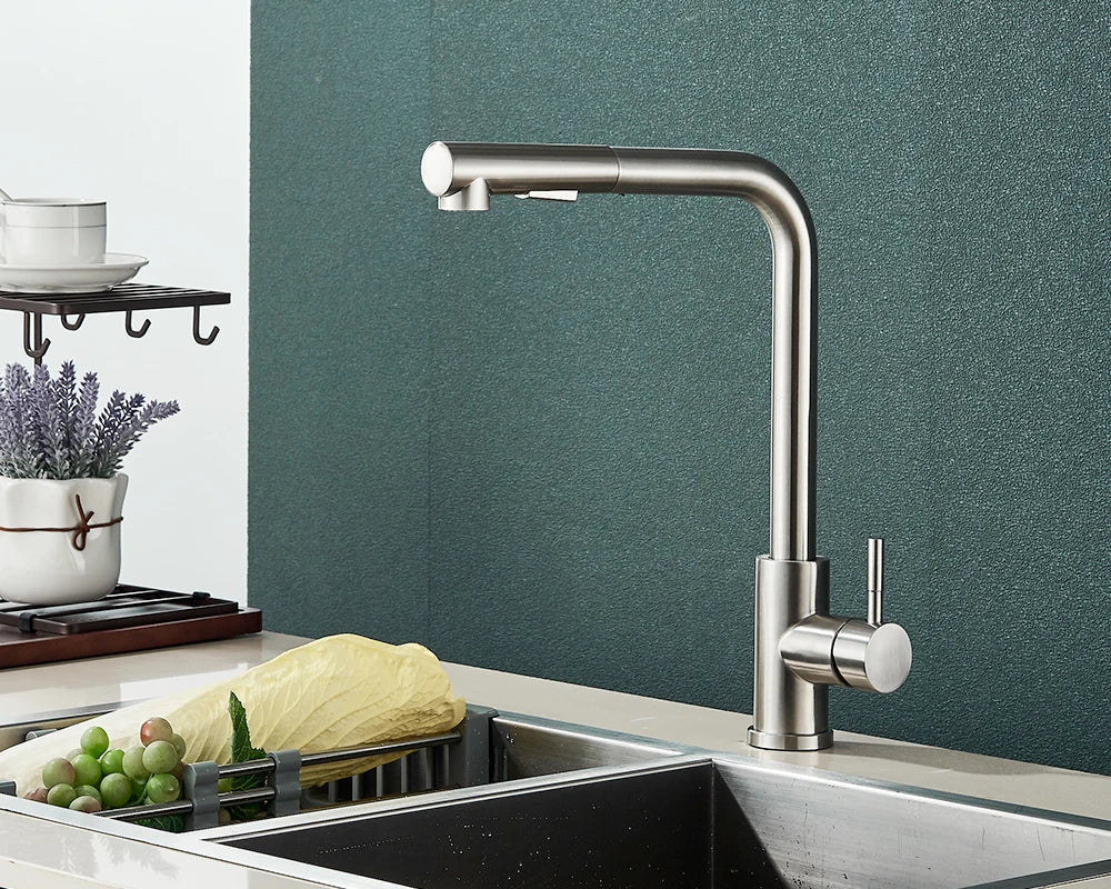 FlexiJet Black extendable kitchen faucet