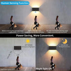 SensoLux LED Wall Light | LED Outdoor Wall Light 24W | With Motion Sensor | IP65 Waterproof | Adjustable Spotlight in Black/White