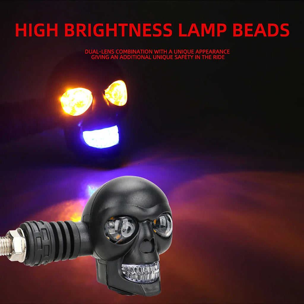 Scary Skull LED Motorcycle Signal Indicator Light