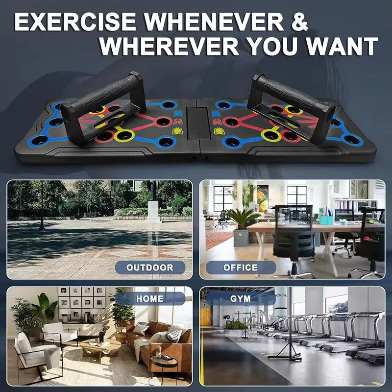Portable Foldable Push Up Board for Full Body Home Workouts