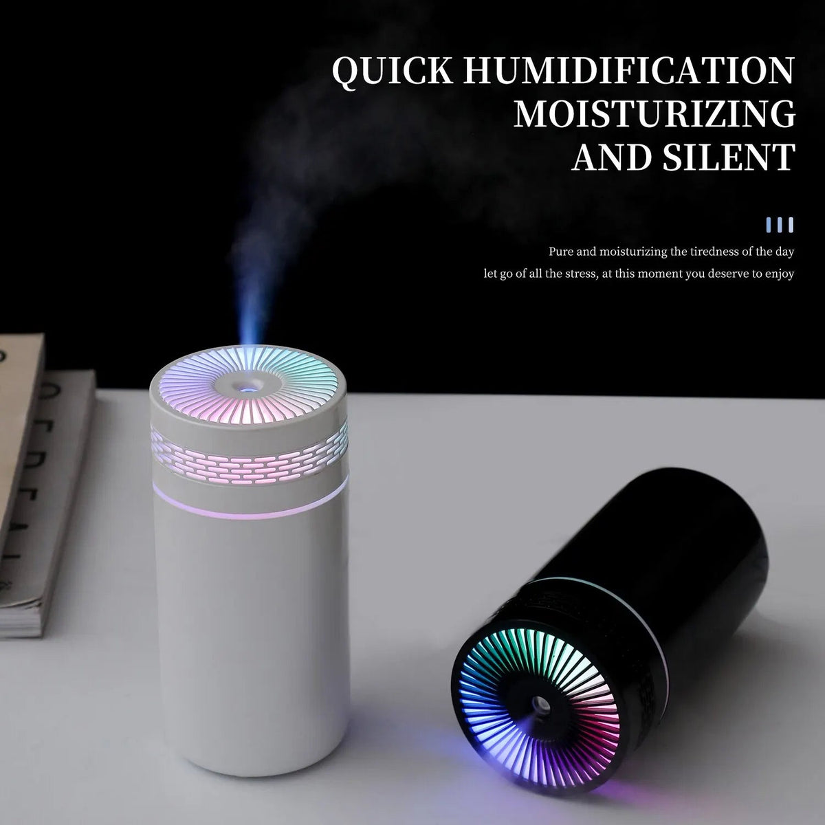 250ML Portable Car Humidifier - USB LED Essential Oil Diffuser