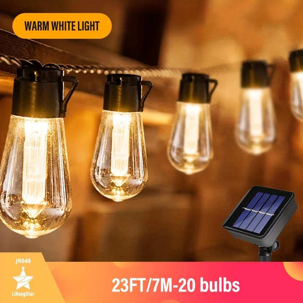 LED Solar String Lights SolaLuma | Waterproof IP44 | For Garden, Terrace & Camping | Automatic Lighting