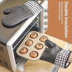 ThermoGrip Silicone Kitchen Glove | Heat Resistant up to 250 °C | Non-Slip & Extended | Anti-Scald Protection for Oven & Grill
