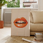 Coral Lips Wall Art